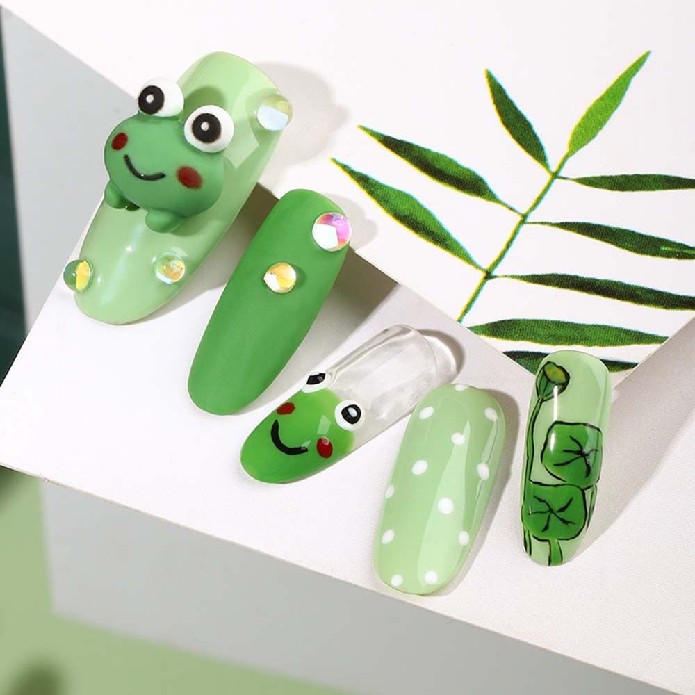 [Hàng mới về] Túi 10 phụ kiện trang trí móng nghệ thuật họa tiết chú gấu 3d hoạt hình dễ thương