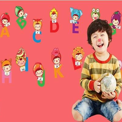 Decan dán tường, tranh dán tường bảng chữ cái cho bé LC6002