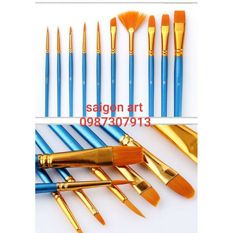 Bộ 5 CỌ, 5 kiểu Vẽ Sơn Acrylic, Sơn Dầu