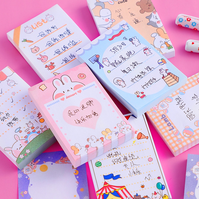 Giấy ghi chú dán We Flower hình thỏ hoạt hình đáng yêu cho trường học/ văn phòng