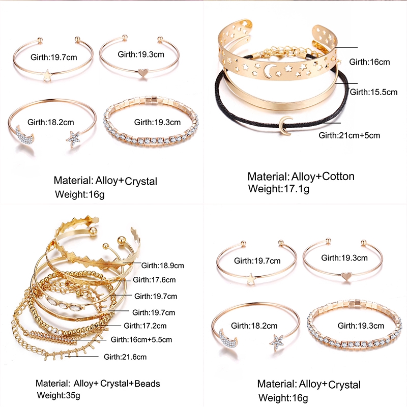 Bộ 4 vòng đeo tay phong cách Bohemian thời trang cho phái nữ | BigBuy360 - bigbuy360.vn