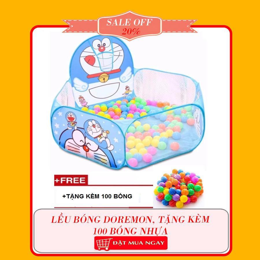 ĐỒ CHƠI LỀU BÓNG VUI CHƠI AN TOÀN CHO BÉ YÊU CÓ KÈM 100 BÓNG NHỰA MINI KÈM RỎ NÉM BÓNG
