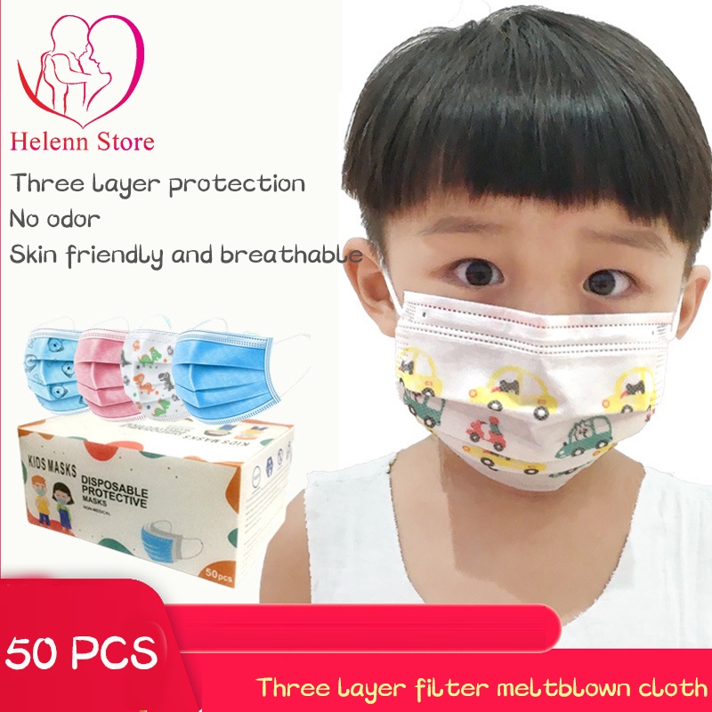 [COD] [Giao Hàng Nhanh / Đang Bán] Khẩu Trang Trẻ Em 50 Miếng. Tiền mặt để giao hàng.