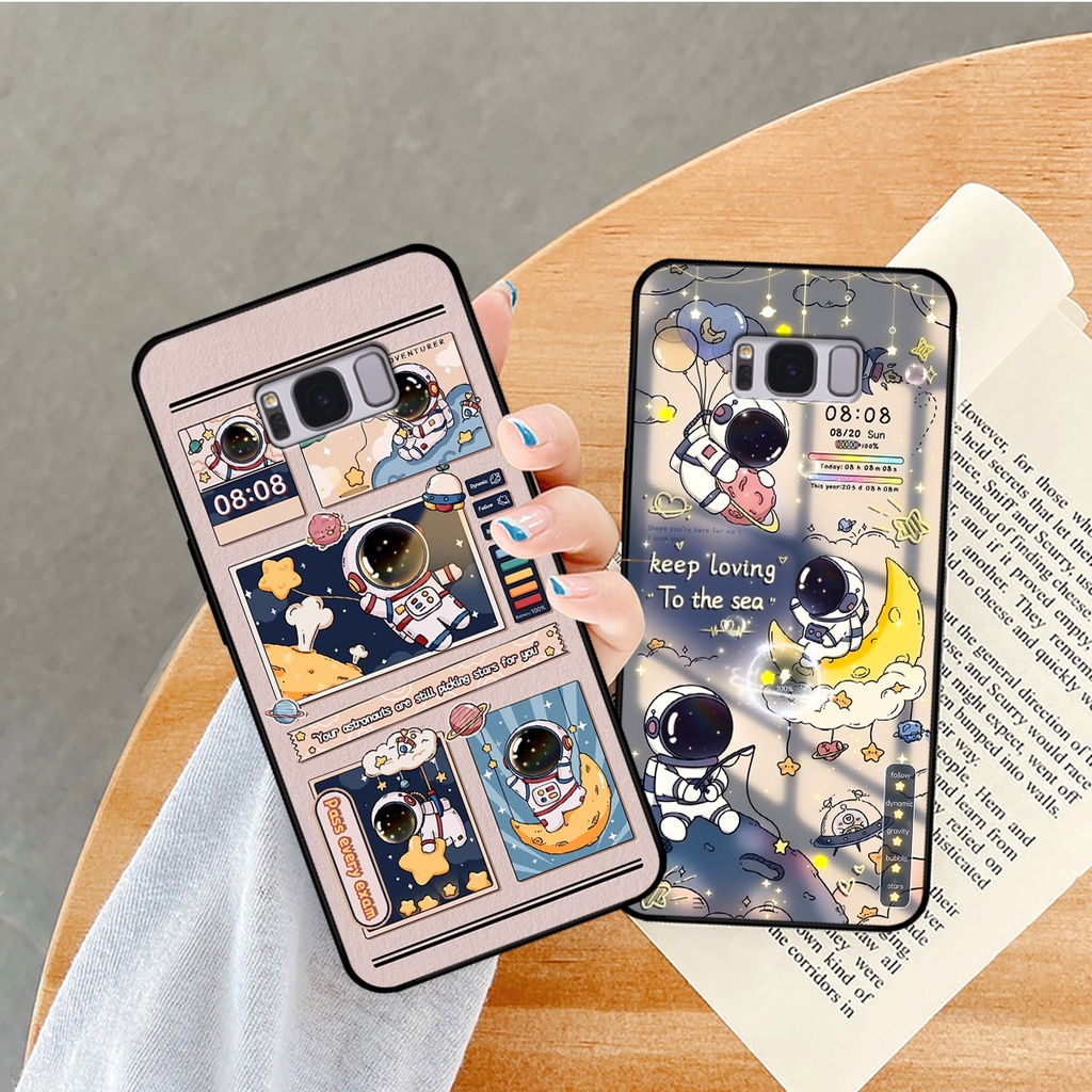 Ốp lưng Samsung S8 - S8 Plus - S8+ hình gấu, vũ trụ ngân hà chibi. ốp chống sốc bền đẹp