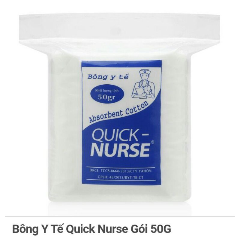Bông Y Tế Quick Nurse Gói 50G