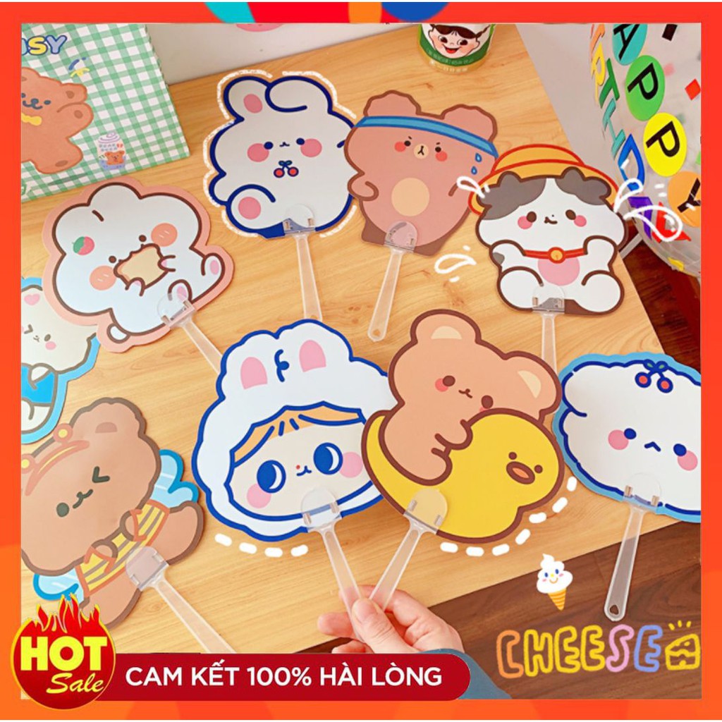 [HOT] QUẠT NHỰA CẦM TAY MINI HOẠ TIẾT HOẠT HÌNH ĐÁNG YÊU NHIỀU KIỂU TUỲ CHỌN PHONG CÁCH HÀN QUỐC