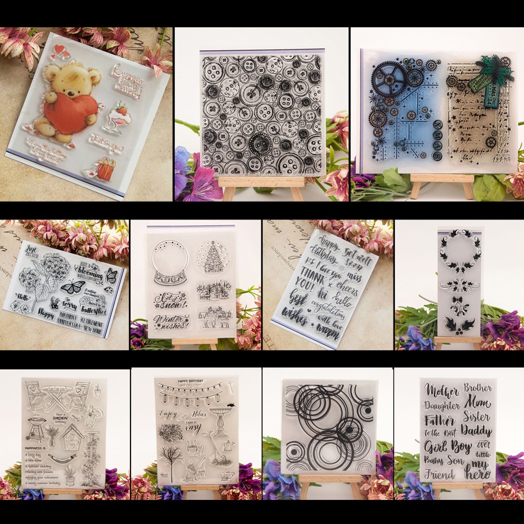 HOM ✥ Flower DIY Silicone Clear Stamp Cling Seal Scrapbook Embossing Album Decor Craft