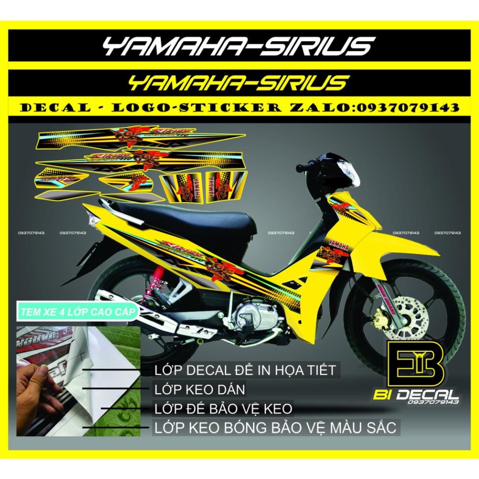 ( Quí khách vui lòng mang ra tiệm cho thợ dán ) Sirius hayabusa