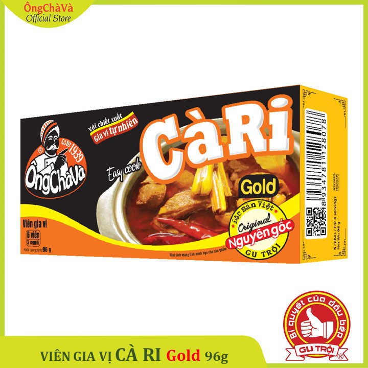 Viên gia vị Cà Ri Ông Chà Và Gold 96gr