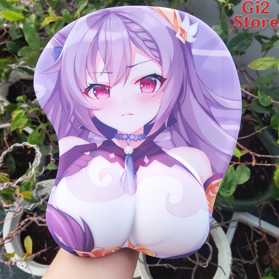Lót chuột Anime Game 3D Silicon Genshin Impact Raiden Shogun Yae Miko Ganyu Ayaka Hu Tao Shenhe Eula Keqing siêu rẻ