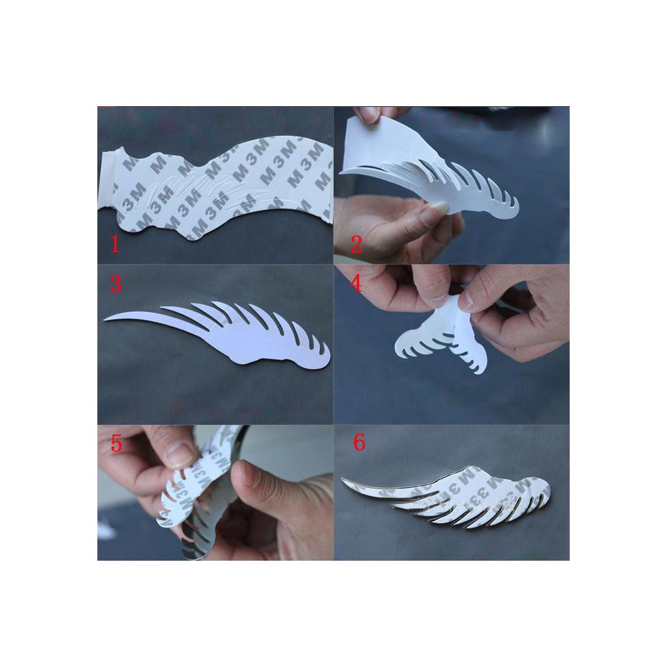 Tem Cánh Thiên Thần Angle Wings Dán Trang Trí Logo Xe Ô Tô