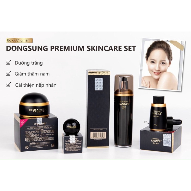 Bộ kem loại bỏ nám Dongsung Premium Skincare Set cải thiện và tăng đề kháng cho da, làm trắng sáng da