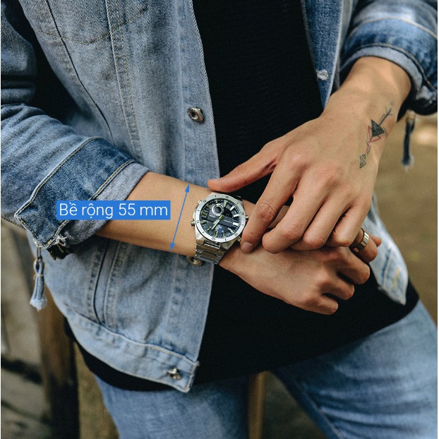 Đồng Hồ Nam Casio Edifice ERA-110D-2AVDF Dây Kim Loại - Tuổi Thọ Pin 10 Năm