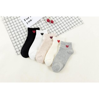 Combo 05 đôi tất trái tim Hàn Quốc