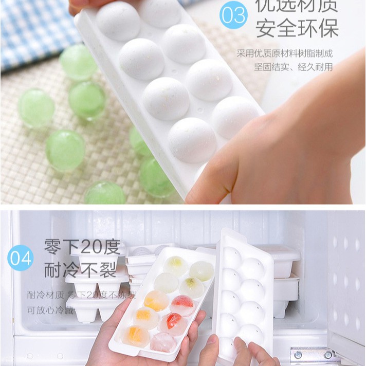 Khay đá viên, đá tròn có nắp Inomata Hàng Nhật nội địa