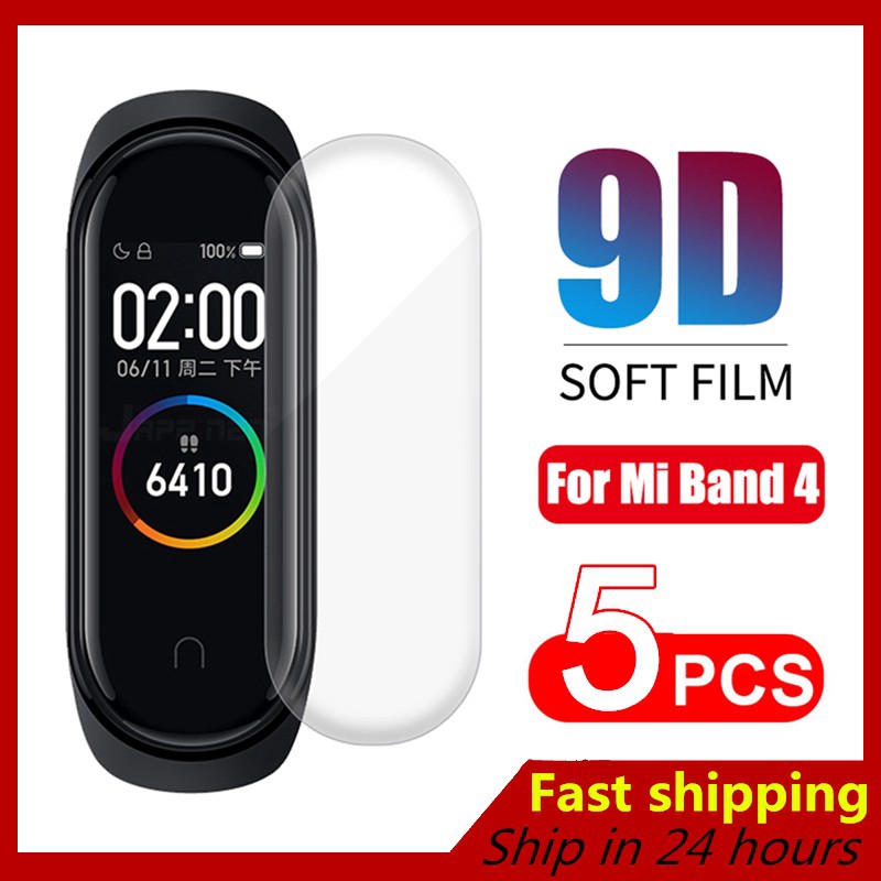 Set 1/5 ốp TPU mềm siêu mỏng bảo vệ màn hình chống trầy xước cho Xiaomi Mi Band 4