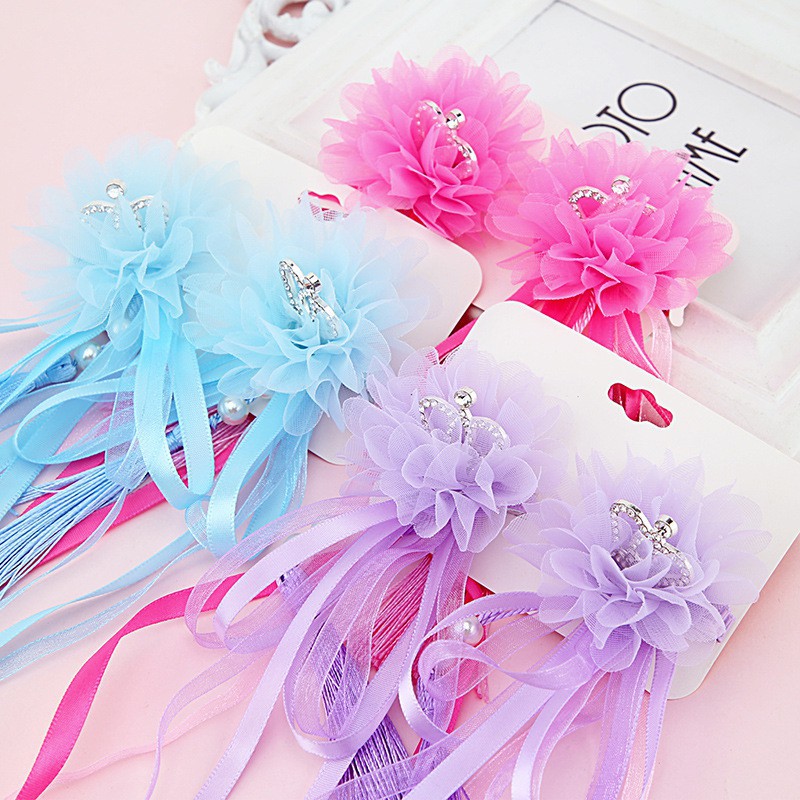 Kẹp Tóc Tua Rua Phong Cách Trung Hoa Đáng Yêu Cho Bé Gái