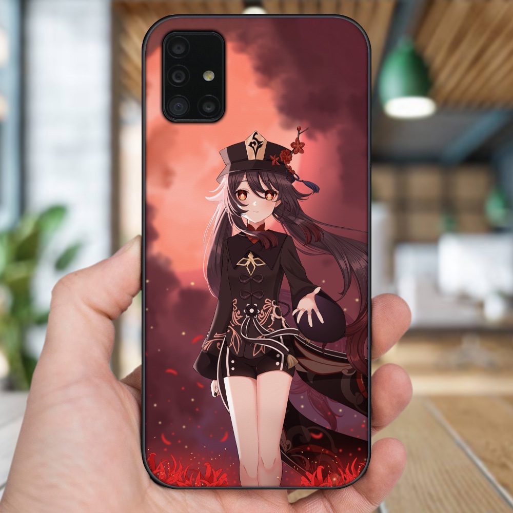Ốp lưng Samsung A51, A71 viền đen in hình Hutao Genshin Impact