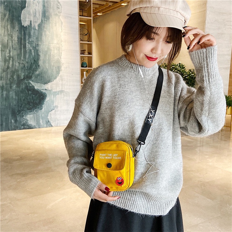 Túi đeo vai ENVIROSAX vải canvas cỡ nhỏ thiết kế dễ thương thời trang cho học sinh