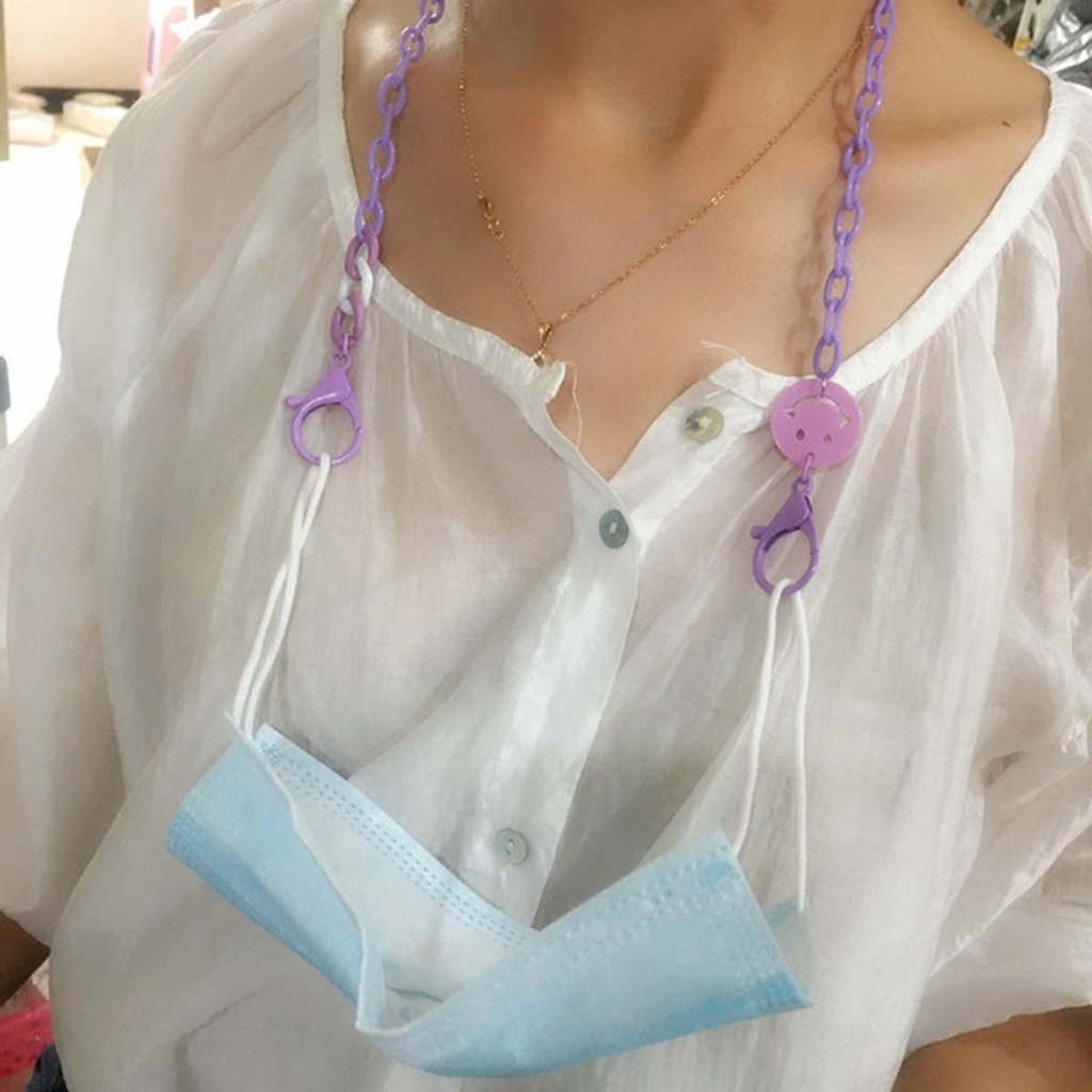 Dây Đeo Giữ Mắt Kính Chống Thất Lạc Bằng Acrylic Hình Mặt Cười Dễ Thương