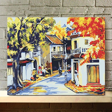 Tranh tô màu MS29 - Phố Phường