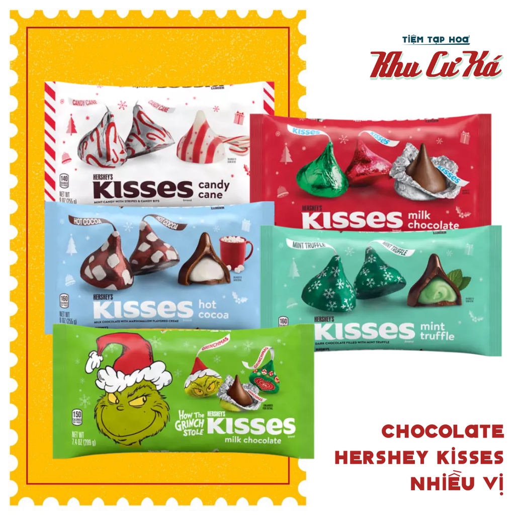 Kẹo Socola Kisses Hershey’s Nhiều Vị - Update Mẫu Mới