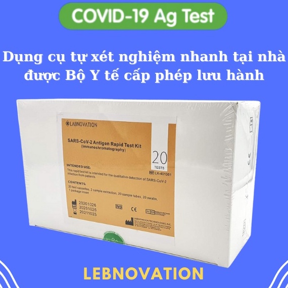 Kit test nhanh Covid 19 Labnovation, que test covid tại nhà.