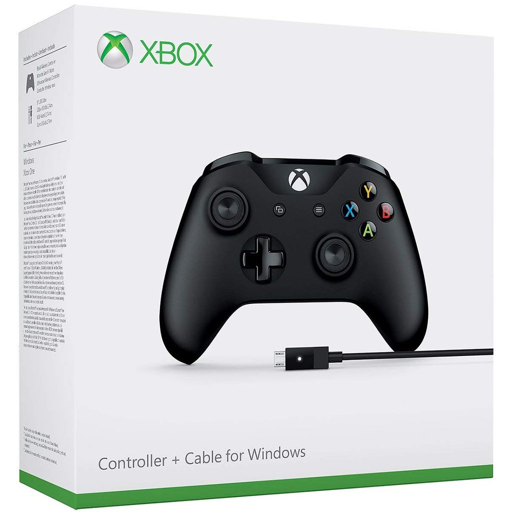 Tay Cầm Xbox One S Đen Kèm Cable Usb Rin Chính Hãng Bảo Hành 12 Tháng