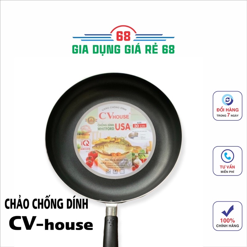 Chảo chống dính hợp kim nhôm CV HOUSE- Size 30cm Hàng Loại 1