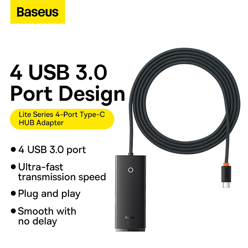 Bộ Chia Cổng USB 3.0 4 Trong 1 Baseus Cho MacBook Pro Air Huawei Mate 30