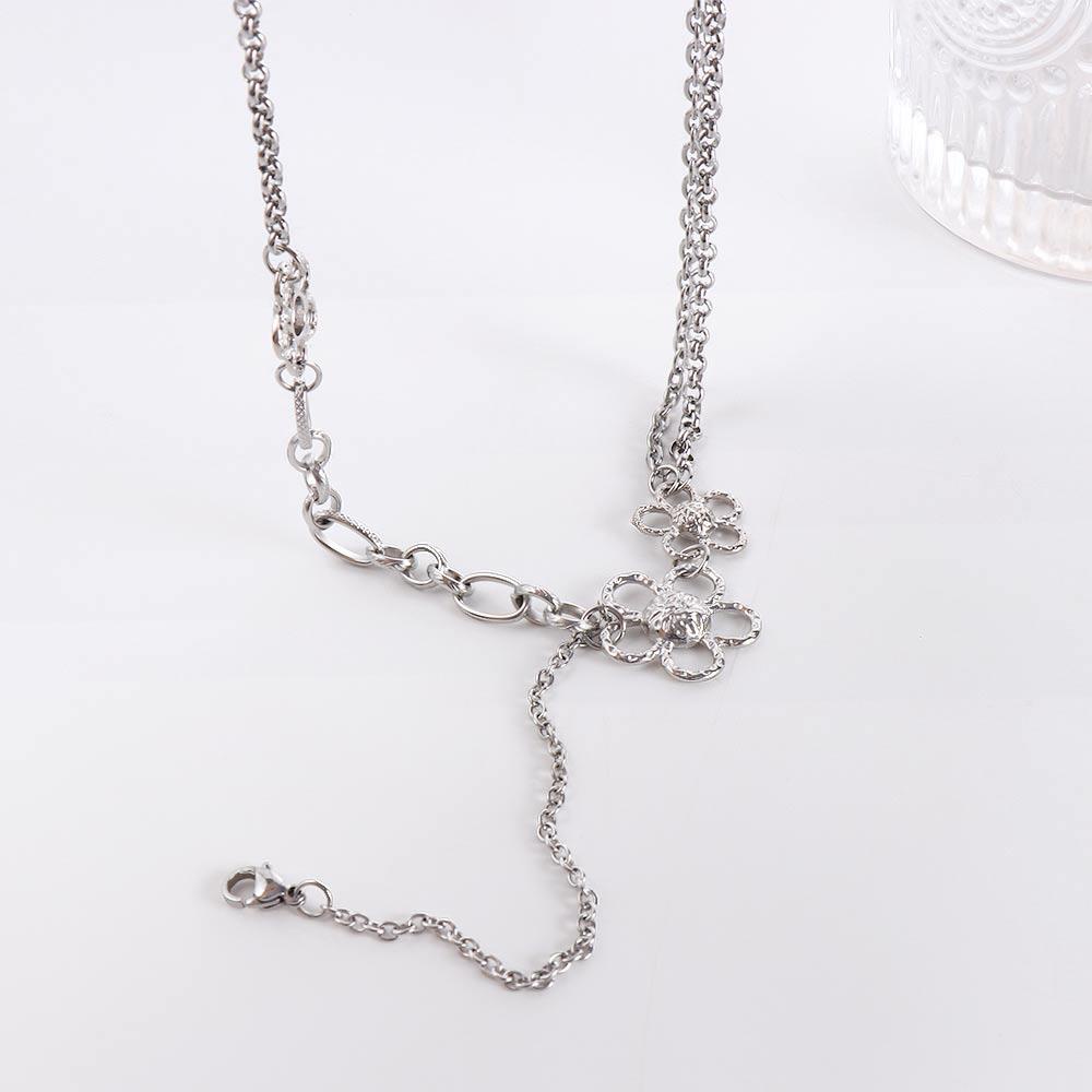 Vòng cổ Kim Loại Mặt Hoa Đơn Giản Thời Trang Đường Phố Dành Cho Nữ