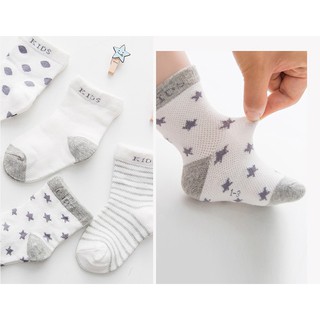 Bộ 5 Đôi Tất Lưới Cao Cổ Hàn Quốc Cho Bé