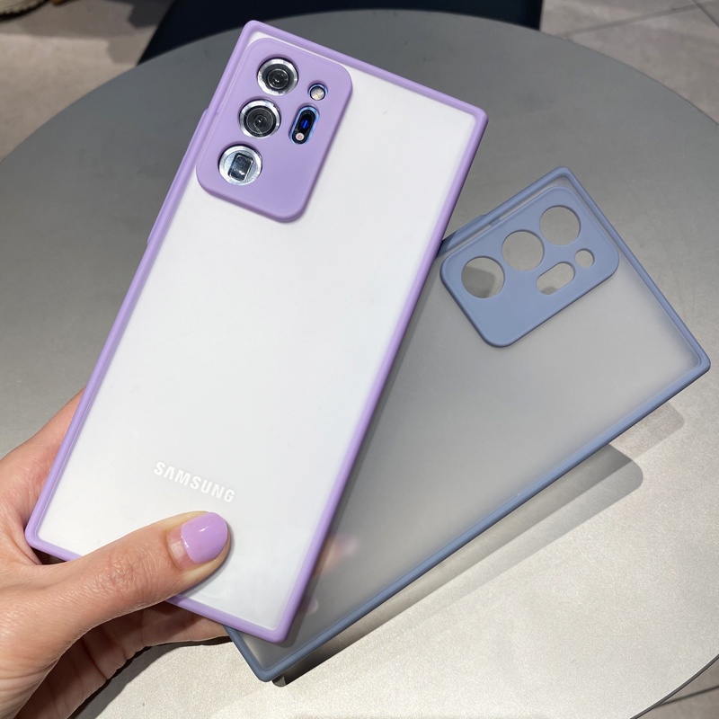 Ốp Điện Thoại PC Cứng Viền TPU Màu Nhám Cho Samsung Galaxy S10 S9 S8 Note 20 Ultra 10 Plus A72 A52 A71 A51