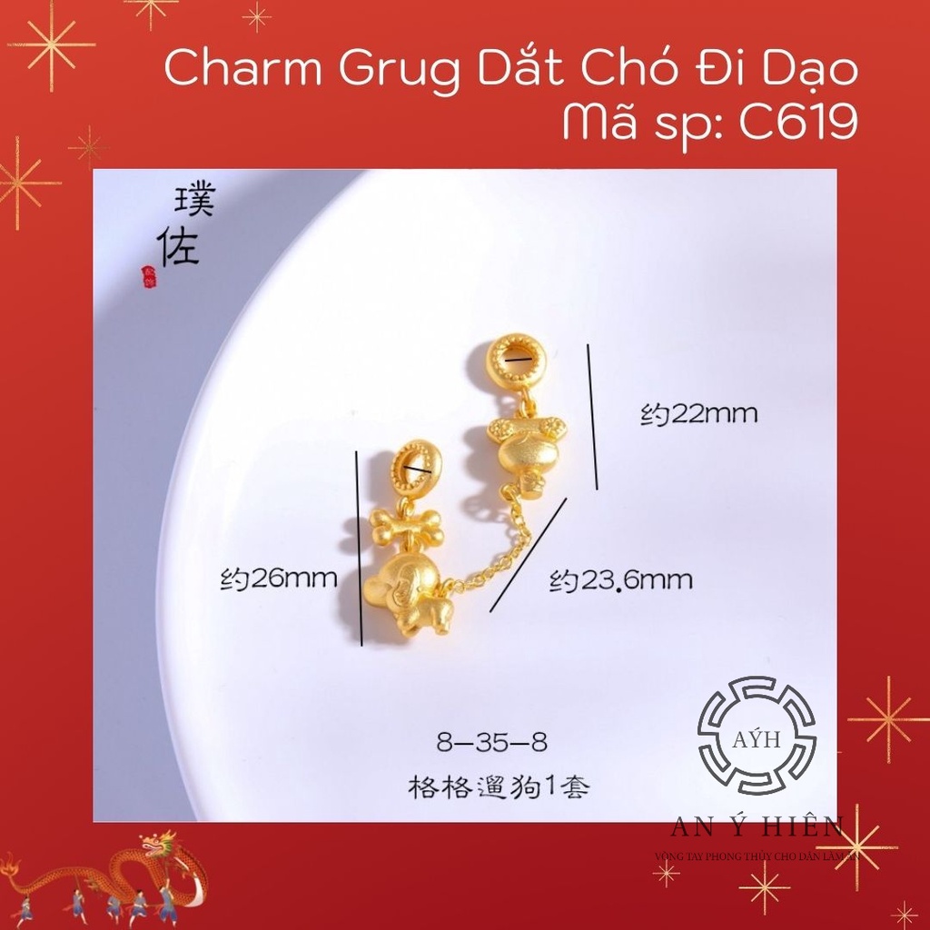 Charm Grug dắt chó đi dạo #C619 ( An Ý Hiên)