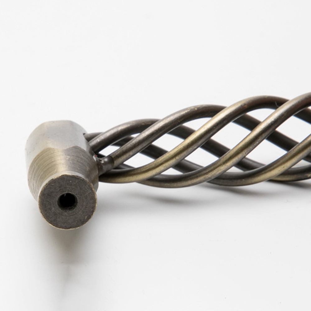 YIYU Tay nắm cửa bằng đồng thau hình lồng chim màu đen cổ điển kèm ốc vít tiện lợi