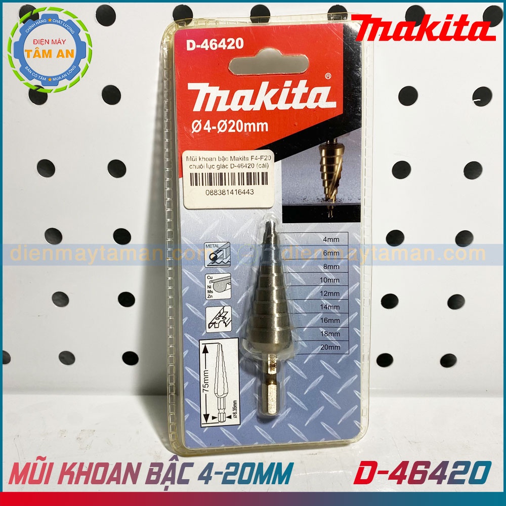 Mũi khoan bậc | Mũi khoan tháp | 4-20mm | makita D-46420