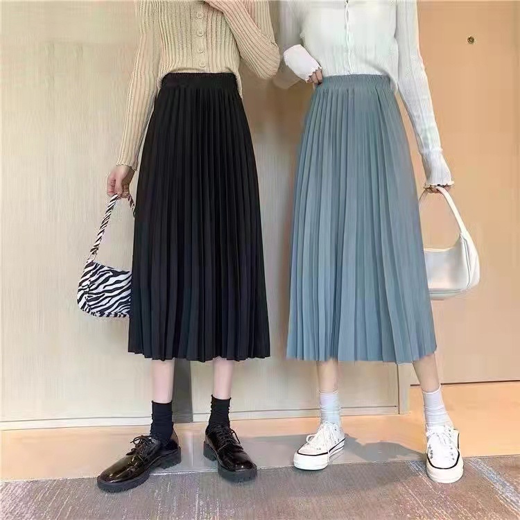 Chân váy maxi SUXI lưng cao phong cách Hàn Quốc thời trang dành cho nữ