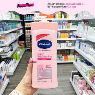 Sữa Dưỡng Thể Vaseline Mỹ Dưỡng Ẩm Dưỡng Trắng Healthy White UV Lightening Body Lotion 725ml
