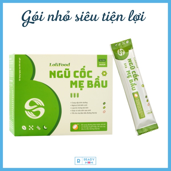 Ngũ Cốc Bầu Long Liên (LoliFood) | Dạng Gói Tiện Lợi | Bổ Sung Đường Dừa Nước | Siêu Ngon Miệng | Giảm Nghén | NC04