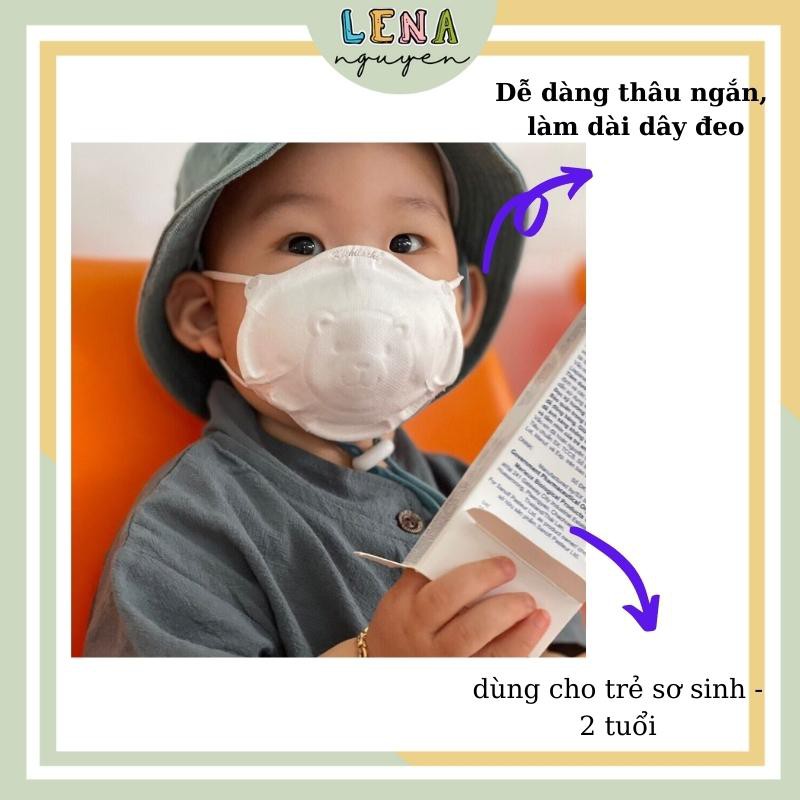 Khẩu trang 3D MASK gấu Kichilachi cho bé từ sơ sinh  - Cam kết Chính hãng
