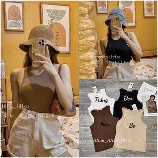 Áo len tăm croptop ba lỗ ngược