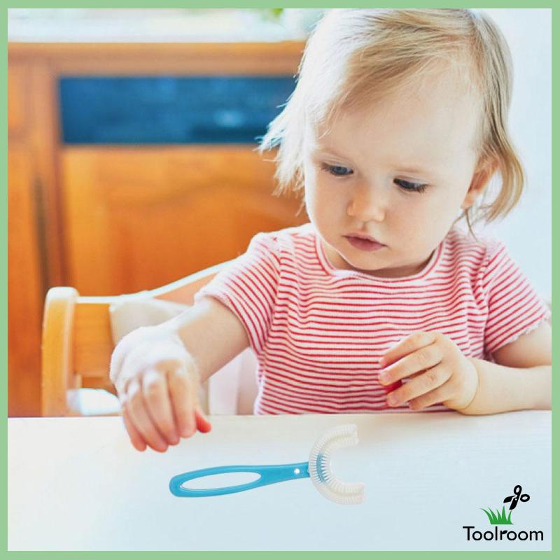 Bàn Chải Đánh Răng Silicone Hình Chữ U Cho Bé 2-6 Tuổi