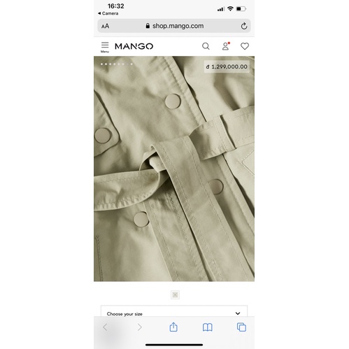 Áo TrenchCoat Bé Gái Lót Lông Xanh Lục MG