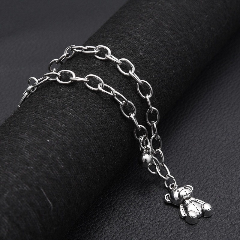 Vòng Tay/Vòng Tay Mặt Gấu Hợp Kim Phong Cách Punk Hip-hop Thời Trang Làm Quà Tặng Cho Bạn Gái