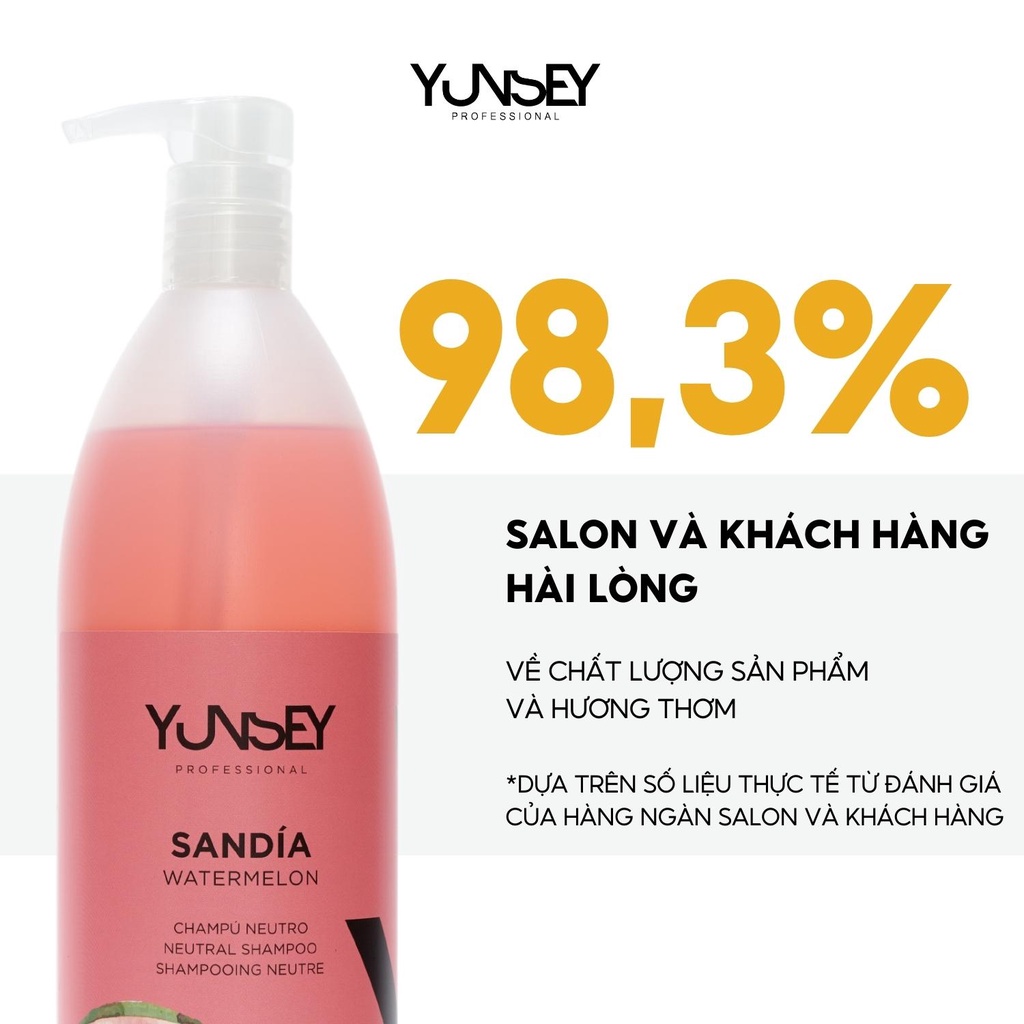 Dầu gội Yunsey Hương Dưa Hấu dành cho tóc 1000ml
