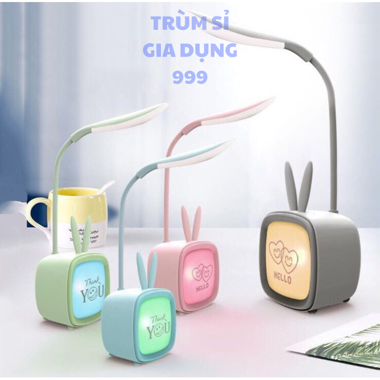 Đèn led để bàn học sạc usb hình lá