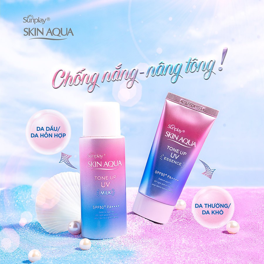 Kem Chống Nắng Sunplay Skin Aqua Dạng Sữa Cho Da Dầu - Sunplay Skin Aqua Tone Up UV Milk SPF50+ PA++++ 50g