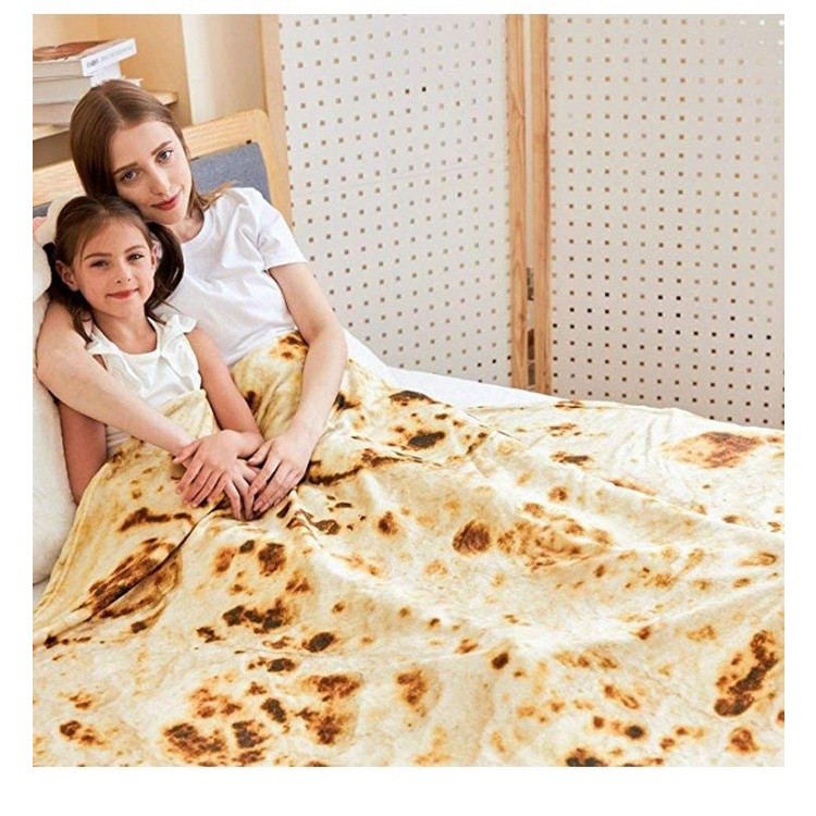 🔥Chăn Burrito họa tiết bánh sáng tạo phủ sofa mùa xuân thu