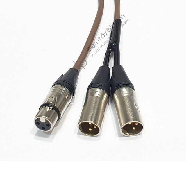 Dây Canon Cái Ra 2 Đầu Canon Đực, Dây Chia Canon 1 Cái Ra 2 Đực