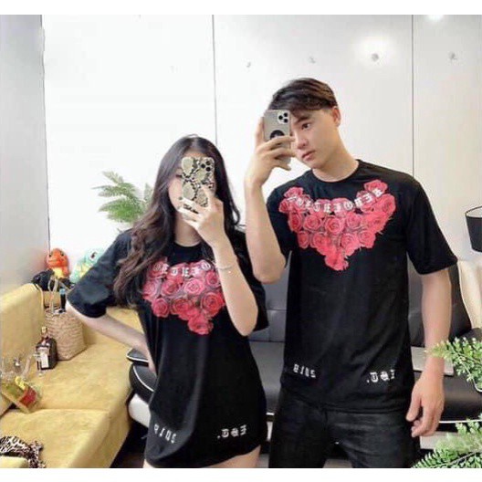 Áo Thun Nam - Áo Phông Nam Nữ  Hoa Hồng Đỏ Chất Cá Xấu Dày Mặc Mát - HD Shop Quần Áo Thời Trang | BigBuy360 - bigbuy360.vn